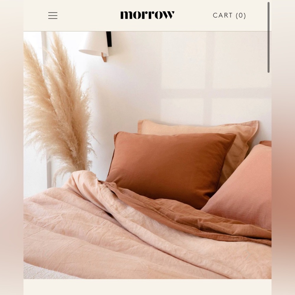 MORROW European flax linen full/queen duvet like Parachute, Brooklinen